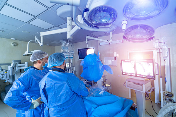 Healthcare professionals in an operating room