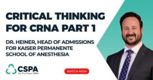Critical Thinking for CRNA Part 1 Cover Photo