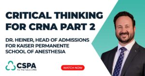 CRNA School Prep Academy Podcast | CRNA Critical Thinking