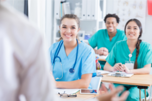 SRNAs studying in a classroom