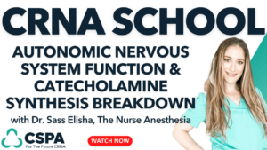 Autonomic Nervous System Function and Catecholamine Synthesis Breakdown with Dr. Sass Elisha, The Nurse Anesthesia Cover Photo